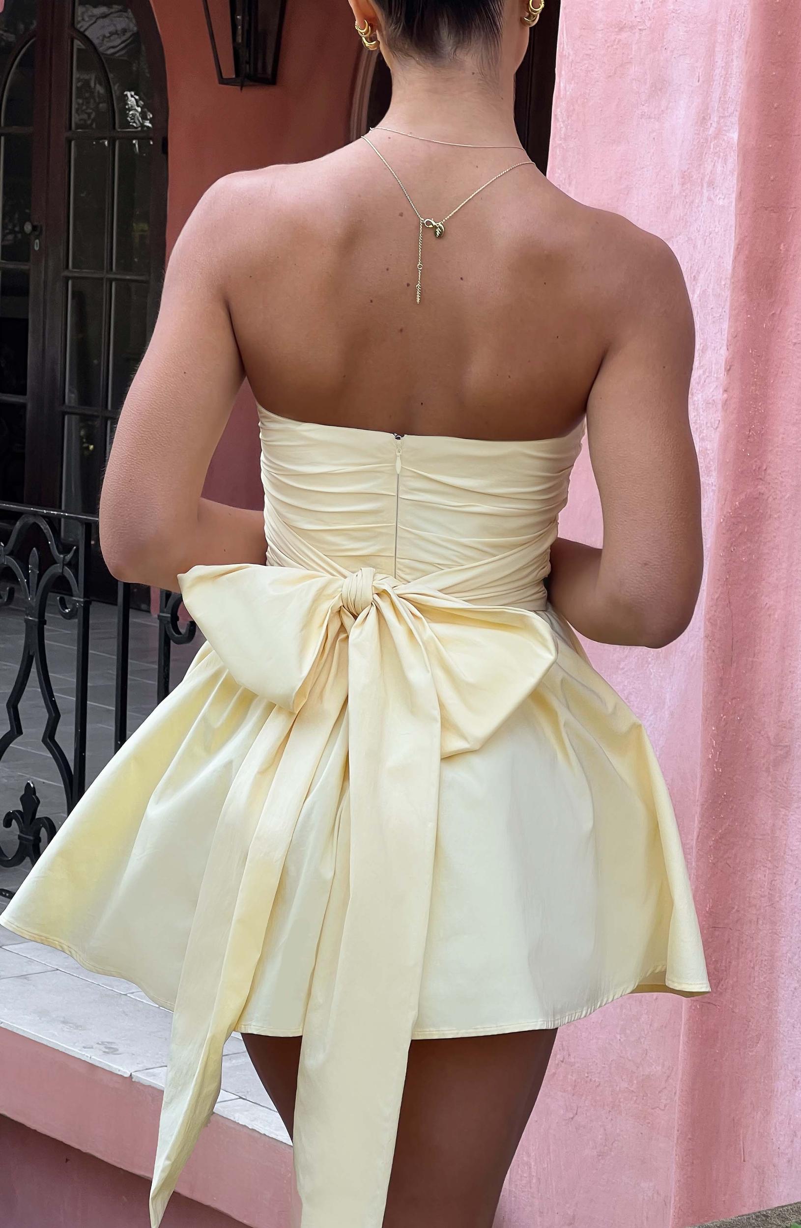 Katrina Mini Dress - Lemon Product Image