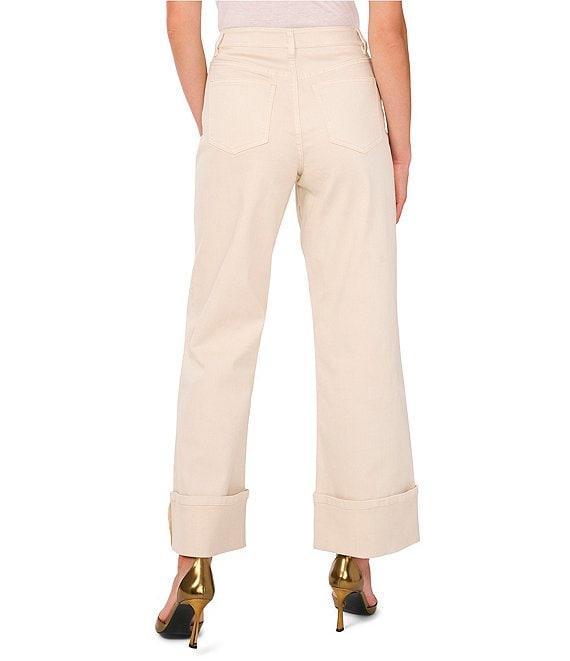 1. STATE Mid Rise Wide Leg Roll Cuff Denim Jeans Product Image