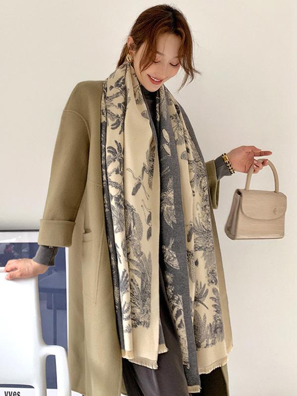 Imitation Cashmere Shawl Printed Warm Scarf Product Image