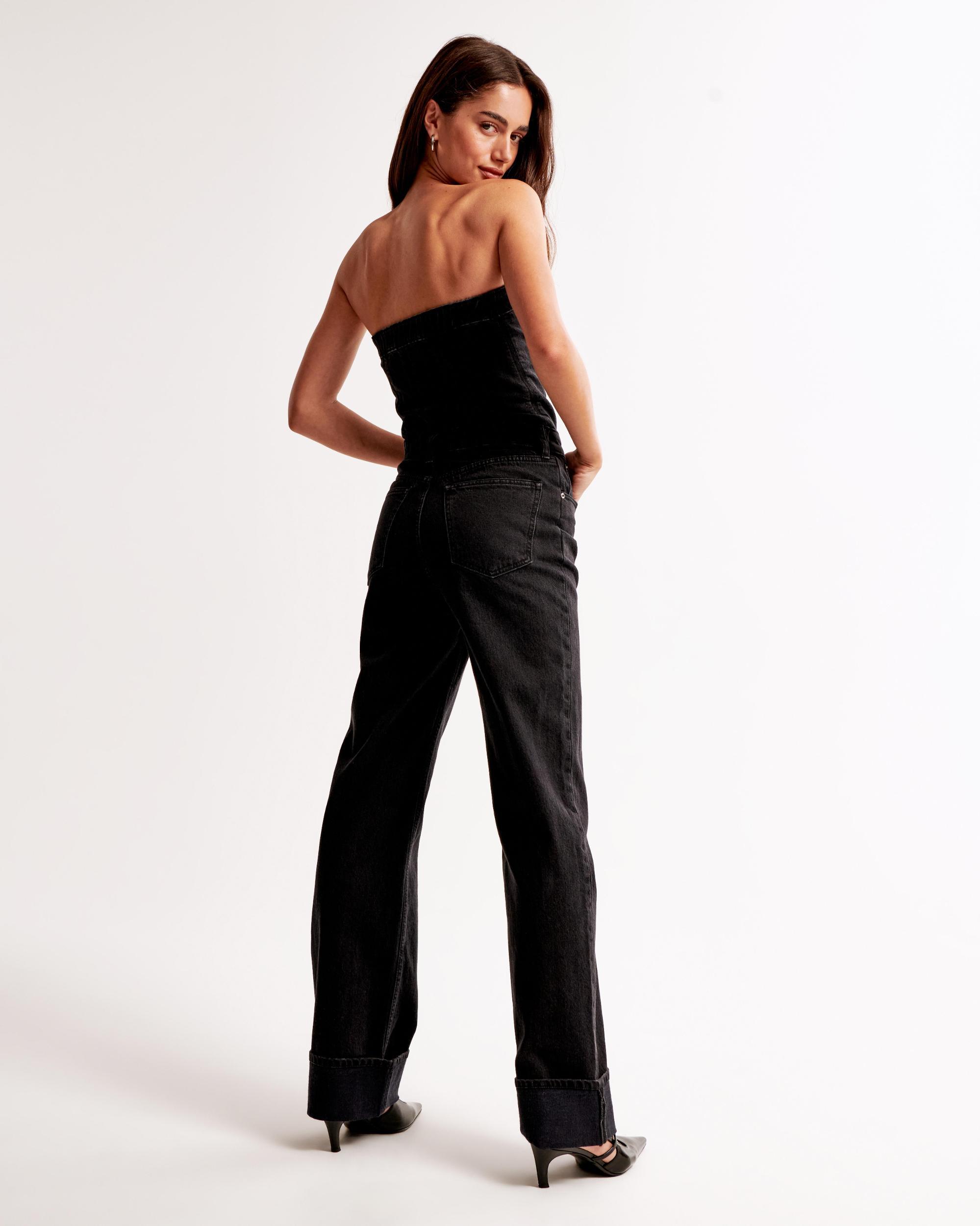 Strapless Denim Jumpsuit Product Image