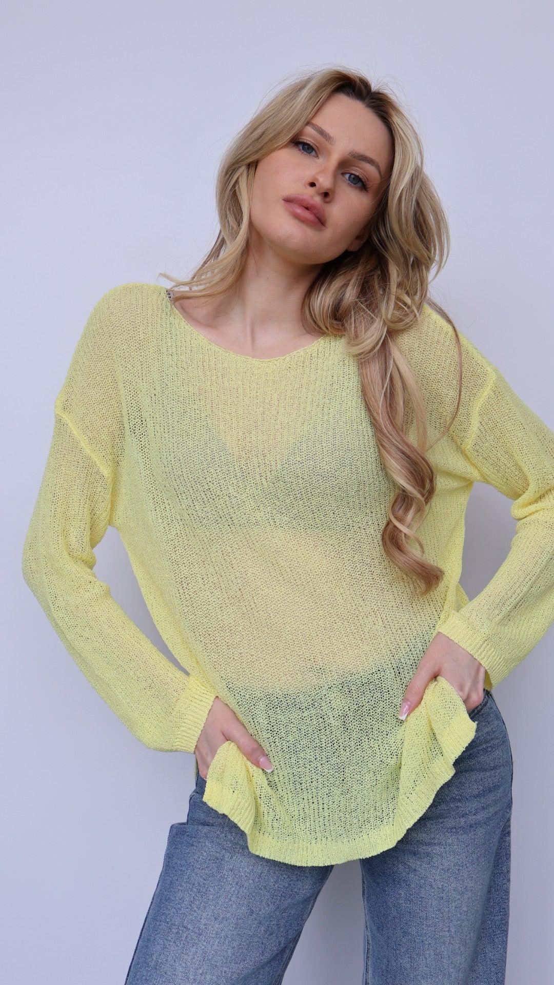 Lightweight Knit Loose-Fit Boatneck Sweater Product Image