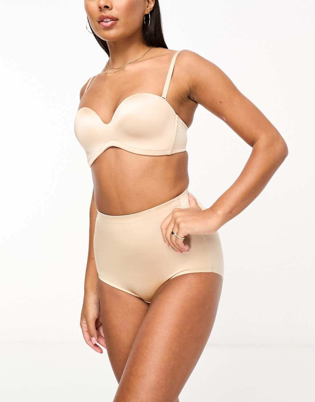 Dorina Mix & Match Sublime Sculpt wirefree strapless bandeau bra in beige Product Image