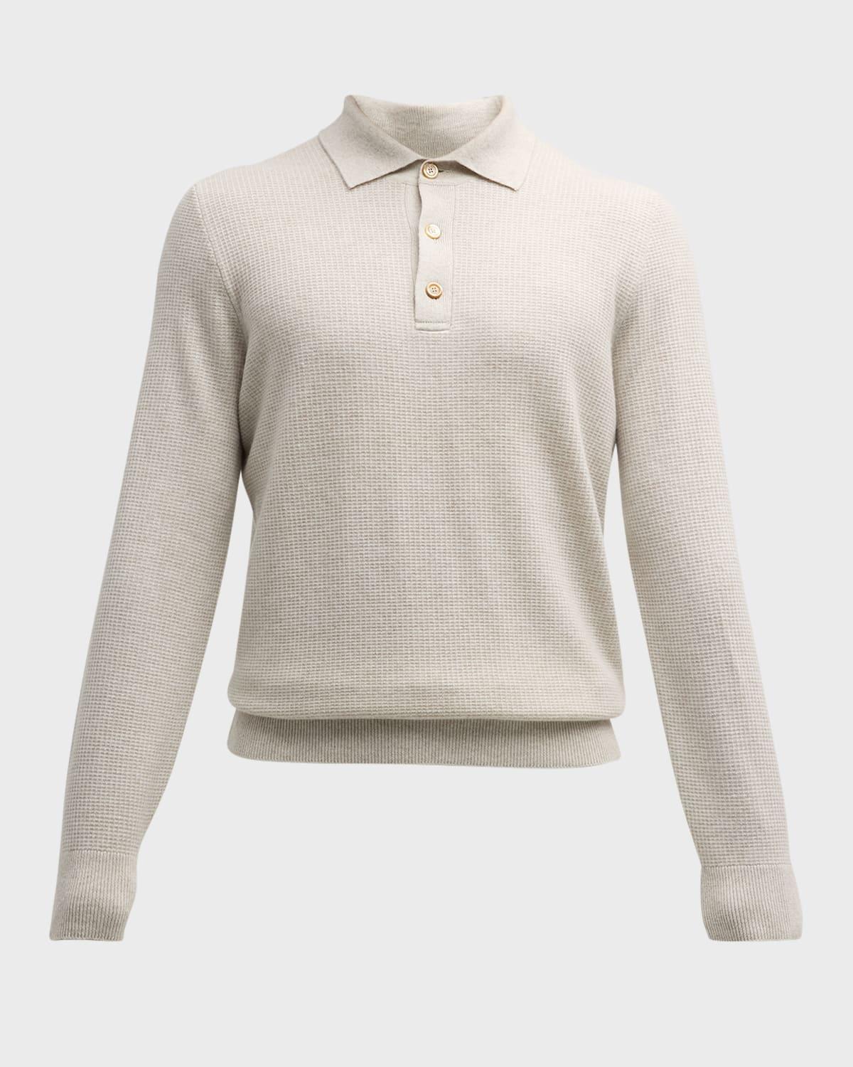 Men's Cashmere Polo Sweater Product Image