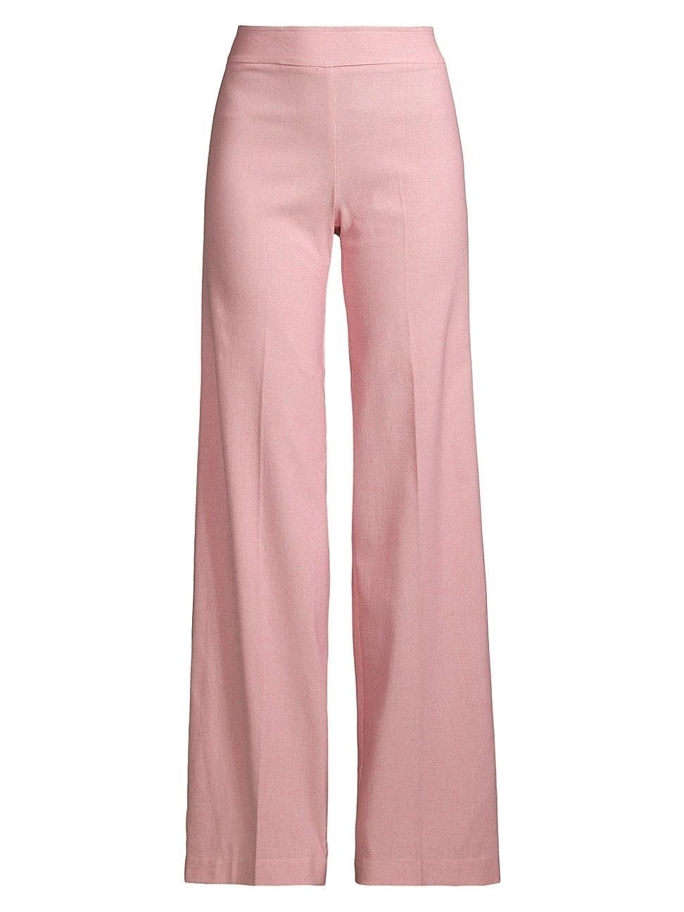 Womens Flavia Wide-Leg Cotton-Blend Pants Product Image