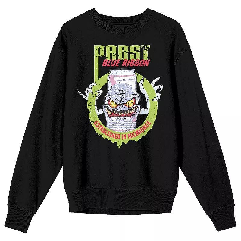Men's Pabst Blue Ribbon Ghostly Graphic Tee, Size: Small, Black Product Image