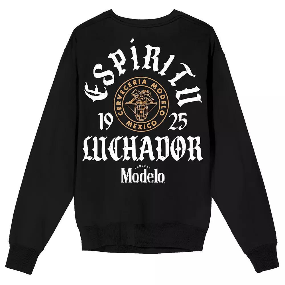 Men's Modelo Espiritu Luchador since 1925 Graphic Sweatshirt, Size: XL, Black Product Image