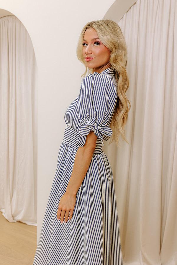 Pier My Way Stripe Midi Dress Product Image