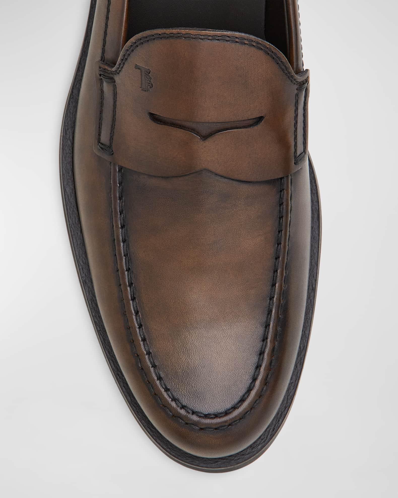Men's Leather Moccasin Penny Loafers Product Image