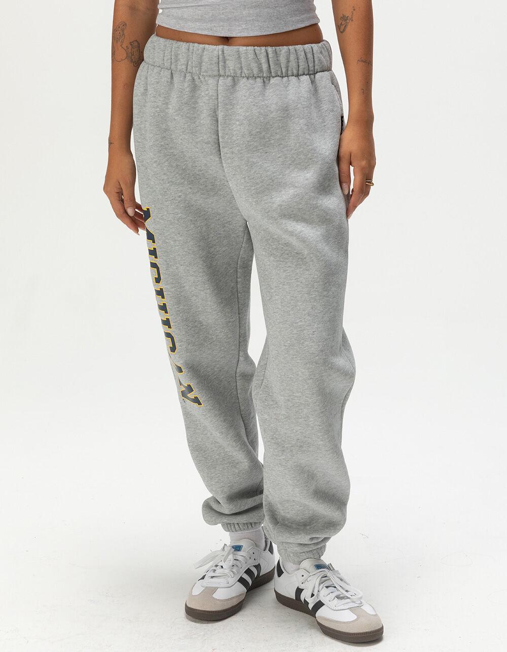HYPE AND VICE University of Michigan Womens Sweatpants - HEATHER GRAY Product Image