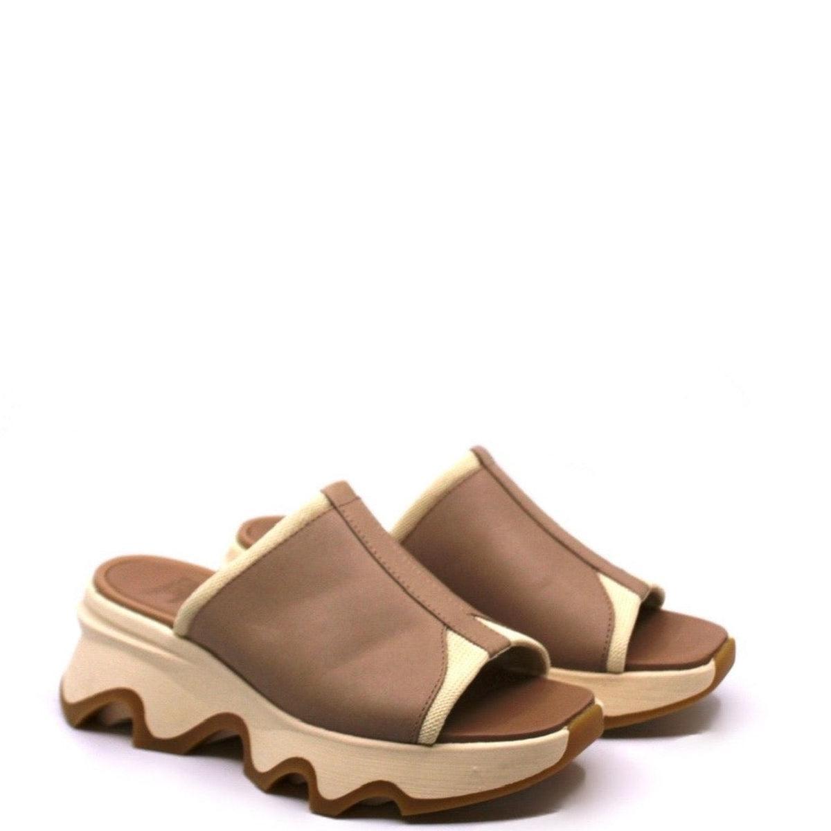 Sorel Kinetic Impact Slide High Sandal Honest Beige/Honey White Product Image