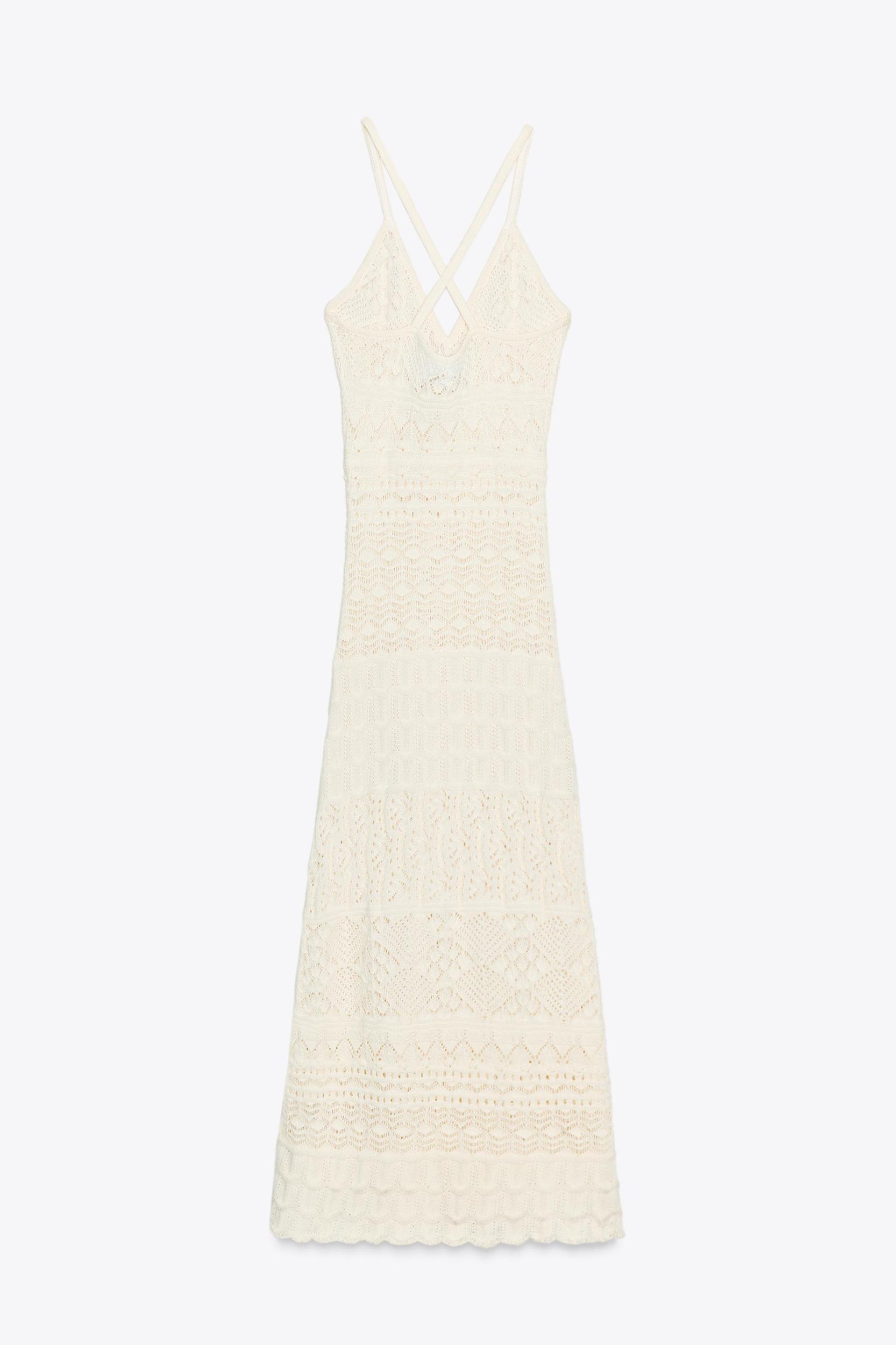 LONG POINTELLE KNIT DRESS Product Image