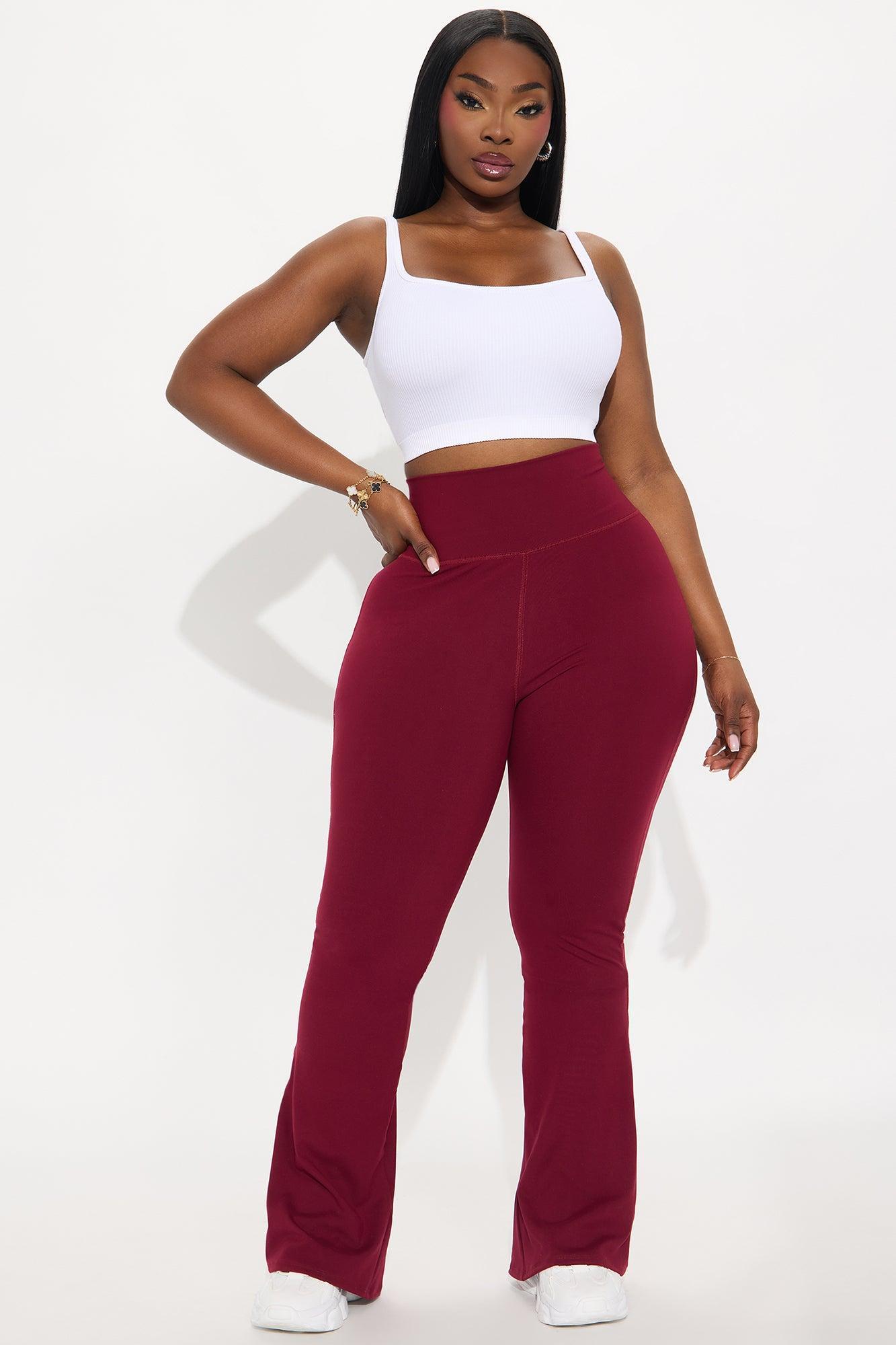 Break A Sweat Active Yoga Pant - Burgundy Product Image