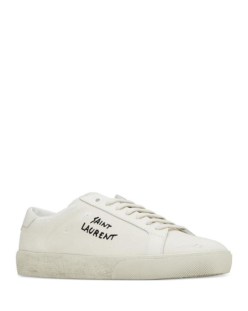 Saint Laurent Womens Court Classic Sl/06 Embroidered Sneakers Product Image