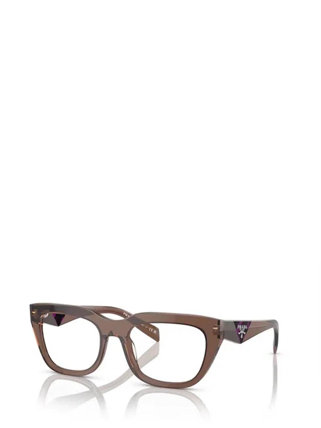 PRADA Womens Brown Pr A06v Square-frame Acetate Optical Glasses Product Image