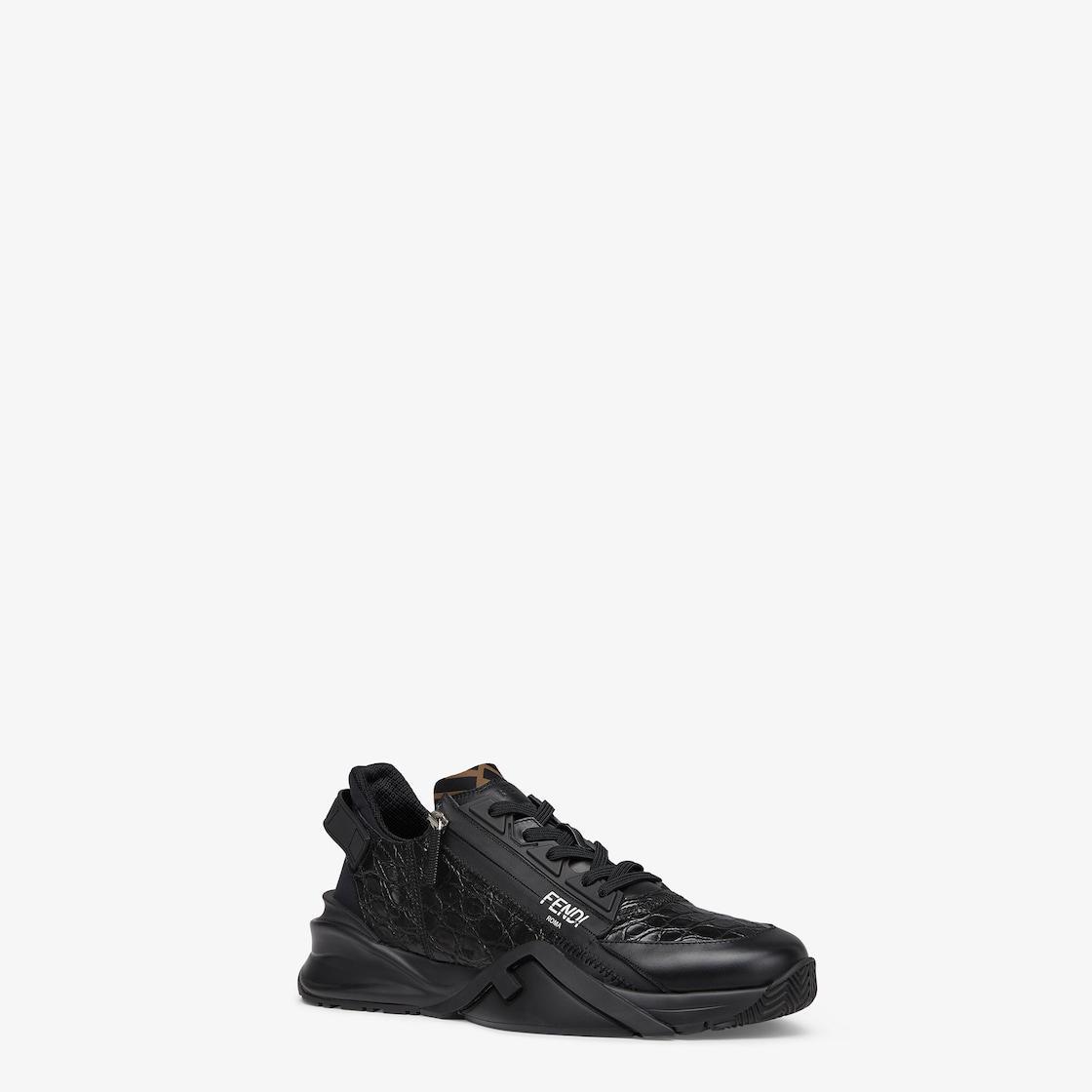 Fendi Flow SneakersBlack caiman low-tops Product Image
