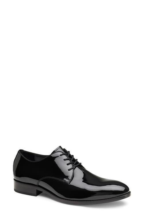 Johnston  Murphy Mens Gavney Patent Leather Plain Toe Lace Up Oxfords Product Image