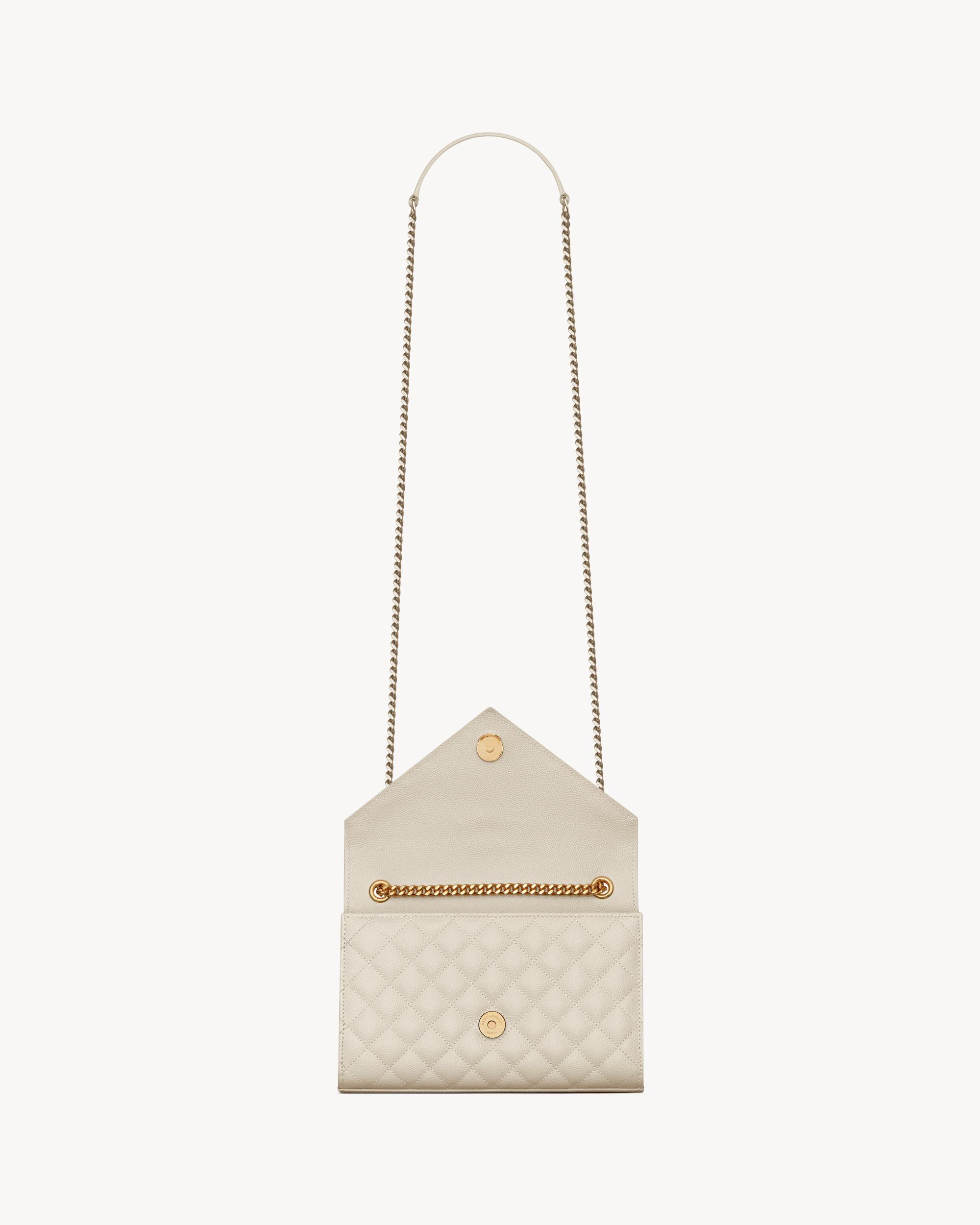 UPTOWN CHAIN WALLET IN GRAIN DE POUDRE EMBOSSED LEATHER Product Image