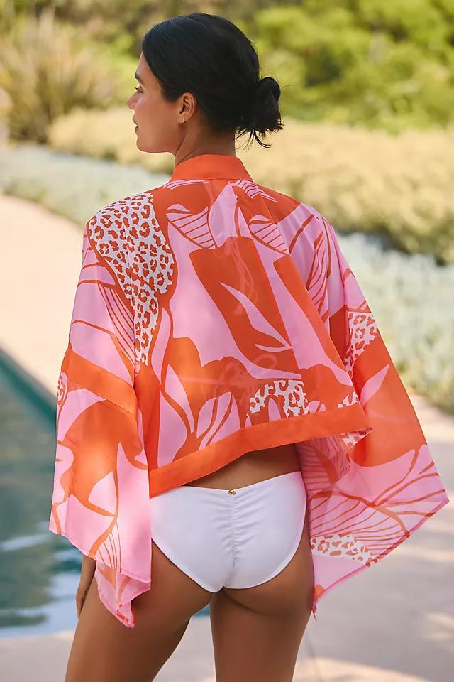 By Anthropologie Tie-Front Soft Crop Blouse Product Image