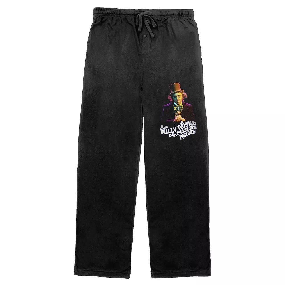 Men's Willy Wonka Pajama Pants, Size: Medium, Black Product Image