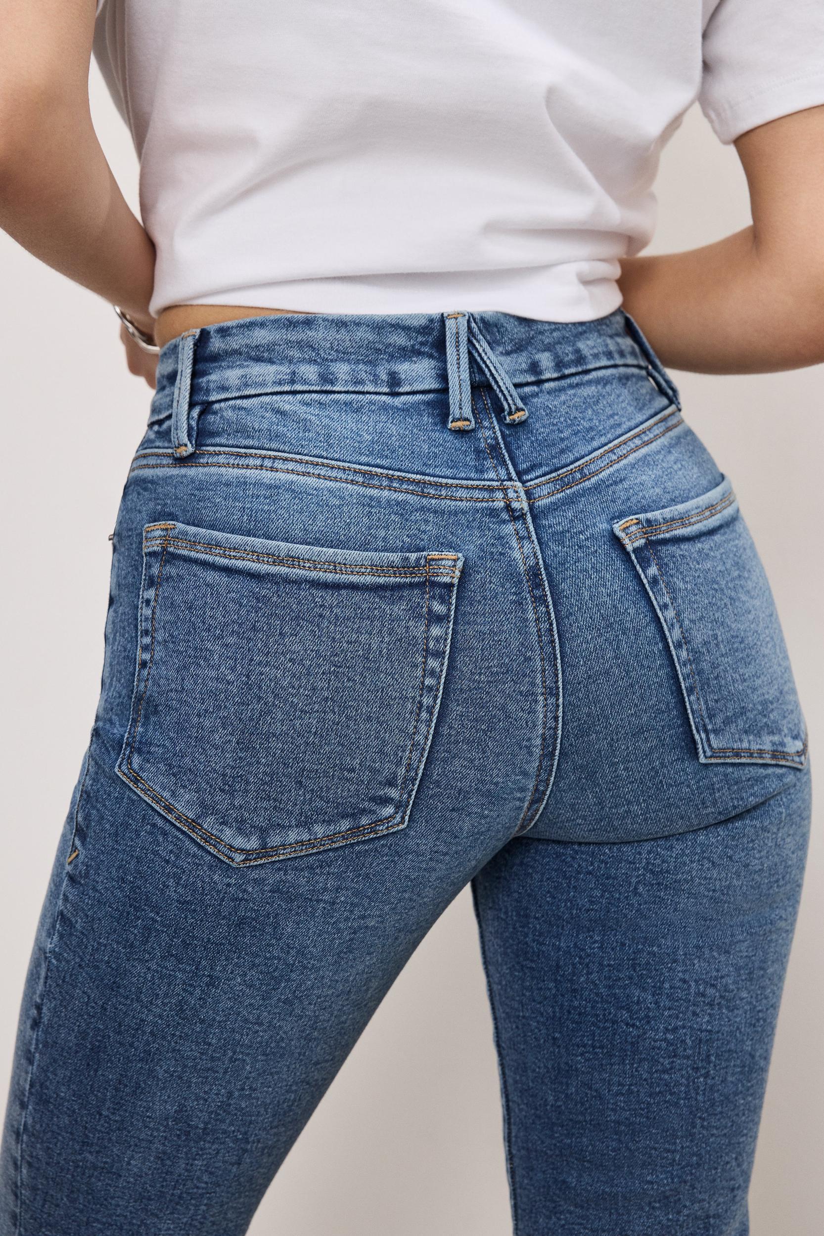 GOOD PETITE STRAIGHT LIGHT COMPRESSION JEANS | INDIGO254 Product Image