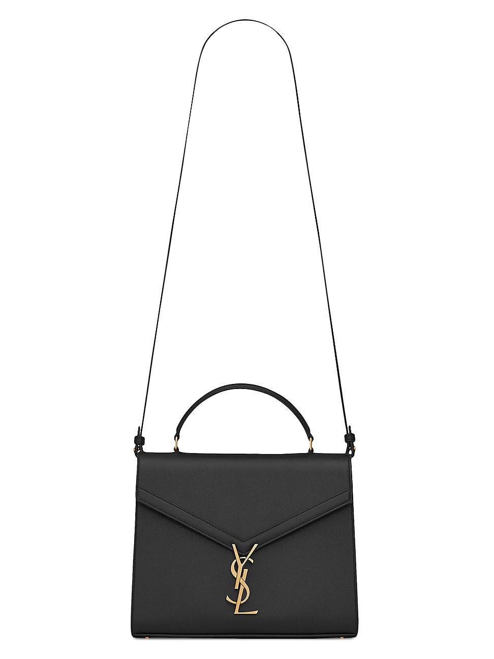 Womens Cassandra Medium Top Handle Bag In Grain De Poudre Embossed Leather Product Image