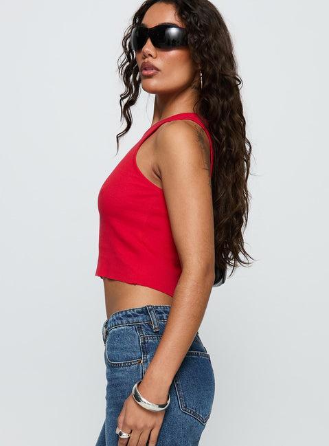 Boot Scootin Graphic Tank Top Red Product Image