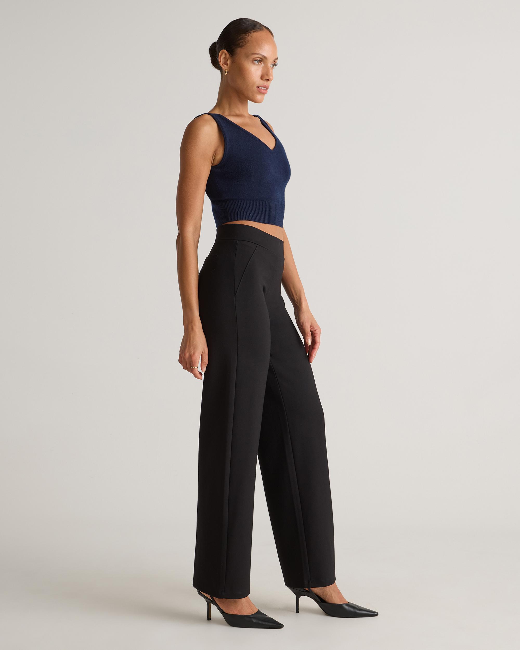 Quince | Women's Ultra-Stretch Ponte Wide Leg Pants Rayon Product Image