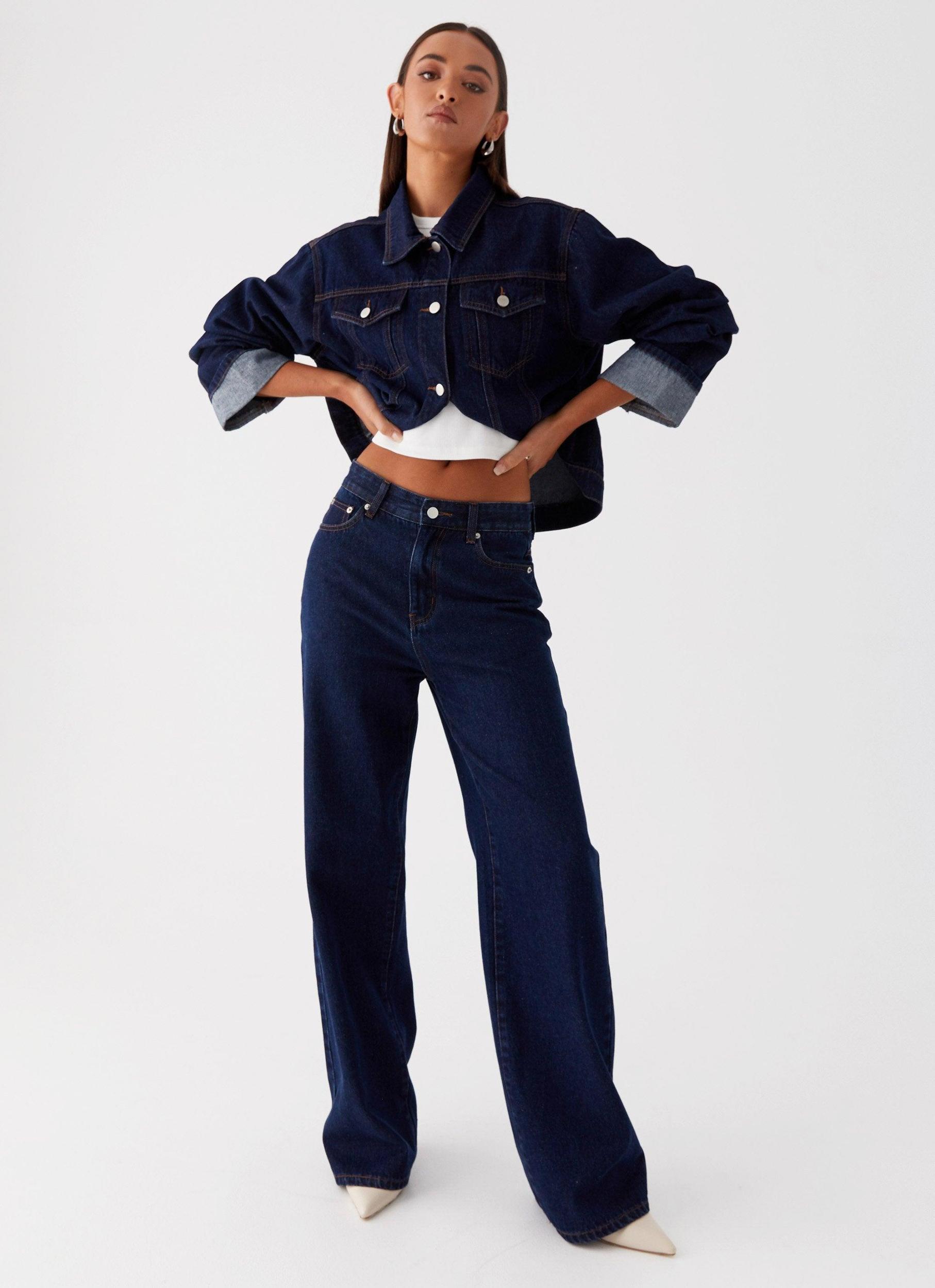 Back Again Straight Leg Denim Jeans - Blue Product Image