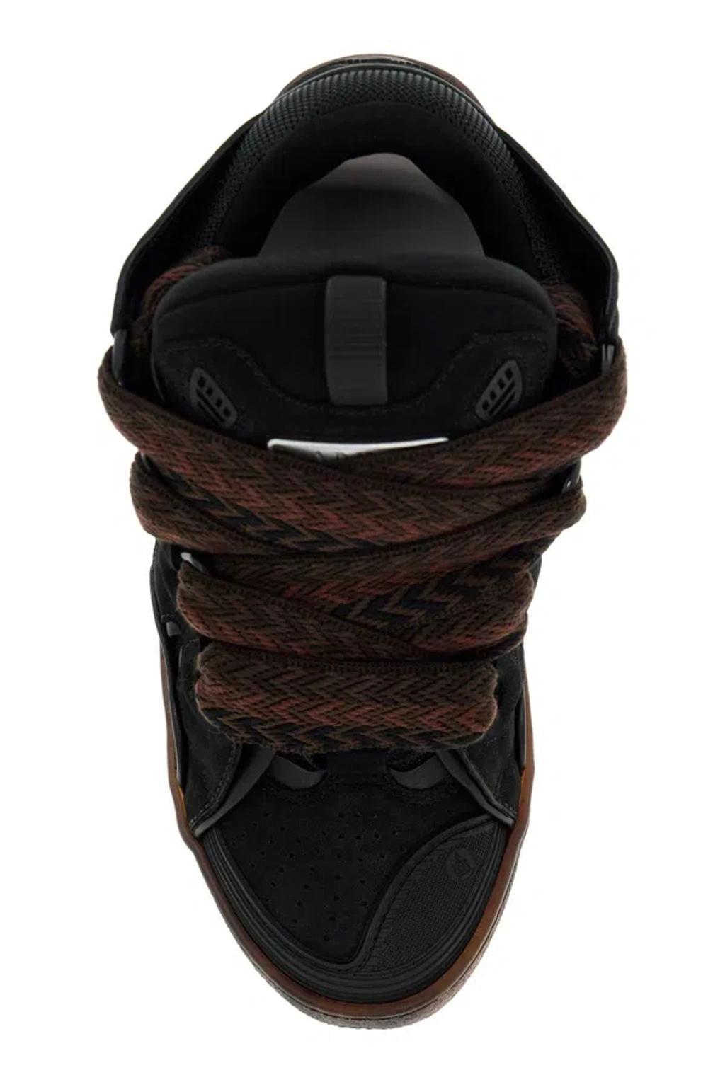 LANVIN Curb Suede Sneakers In Multicolor Product Image