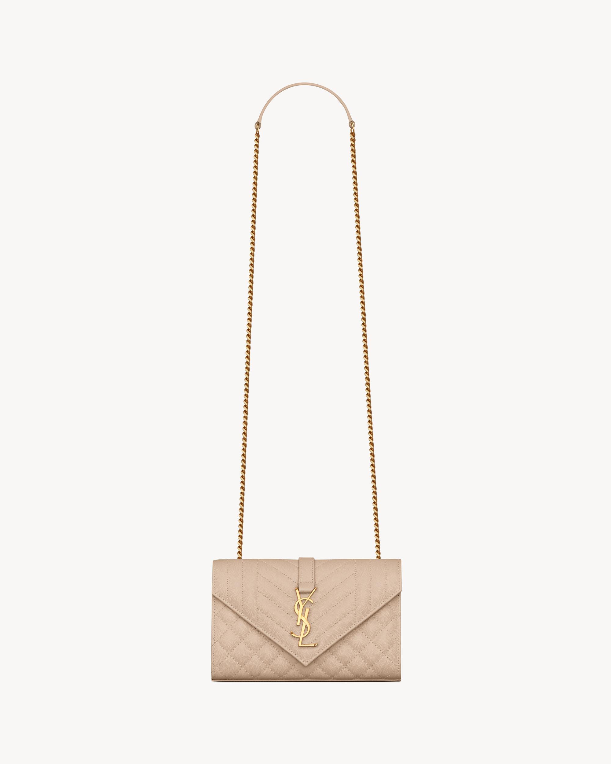UPTOWN CHAIN WALLET IN GRAIN DE POUDRE EMBOSSED LEATHER Product Image