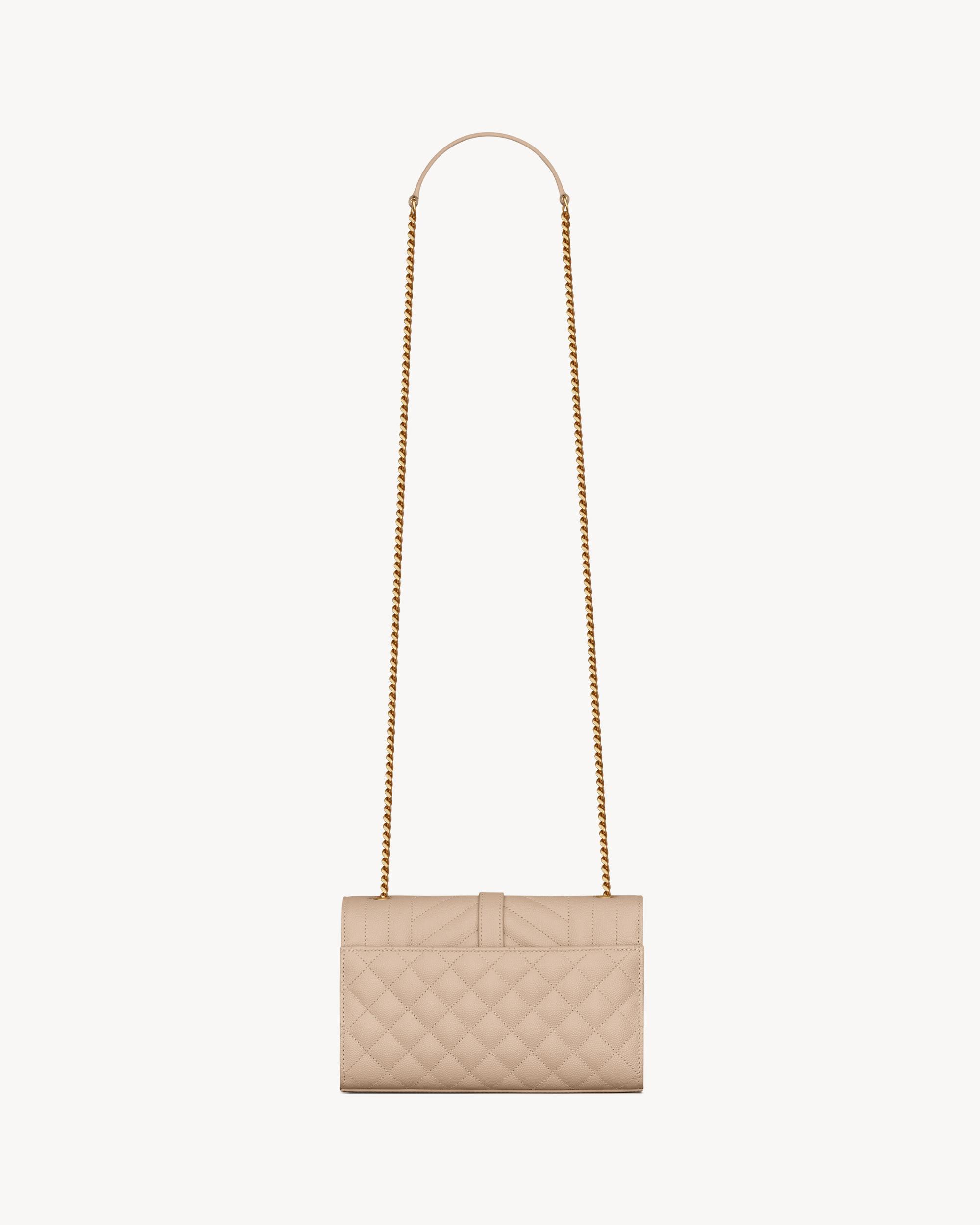 UPTOWN CHAIN WALLET IN GRAIN DE POUDRE EMBOSSED LEATHER Product Image