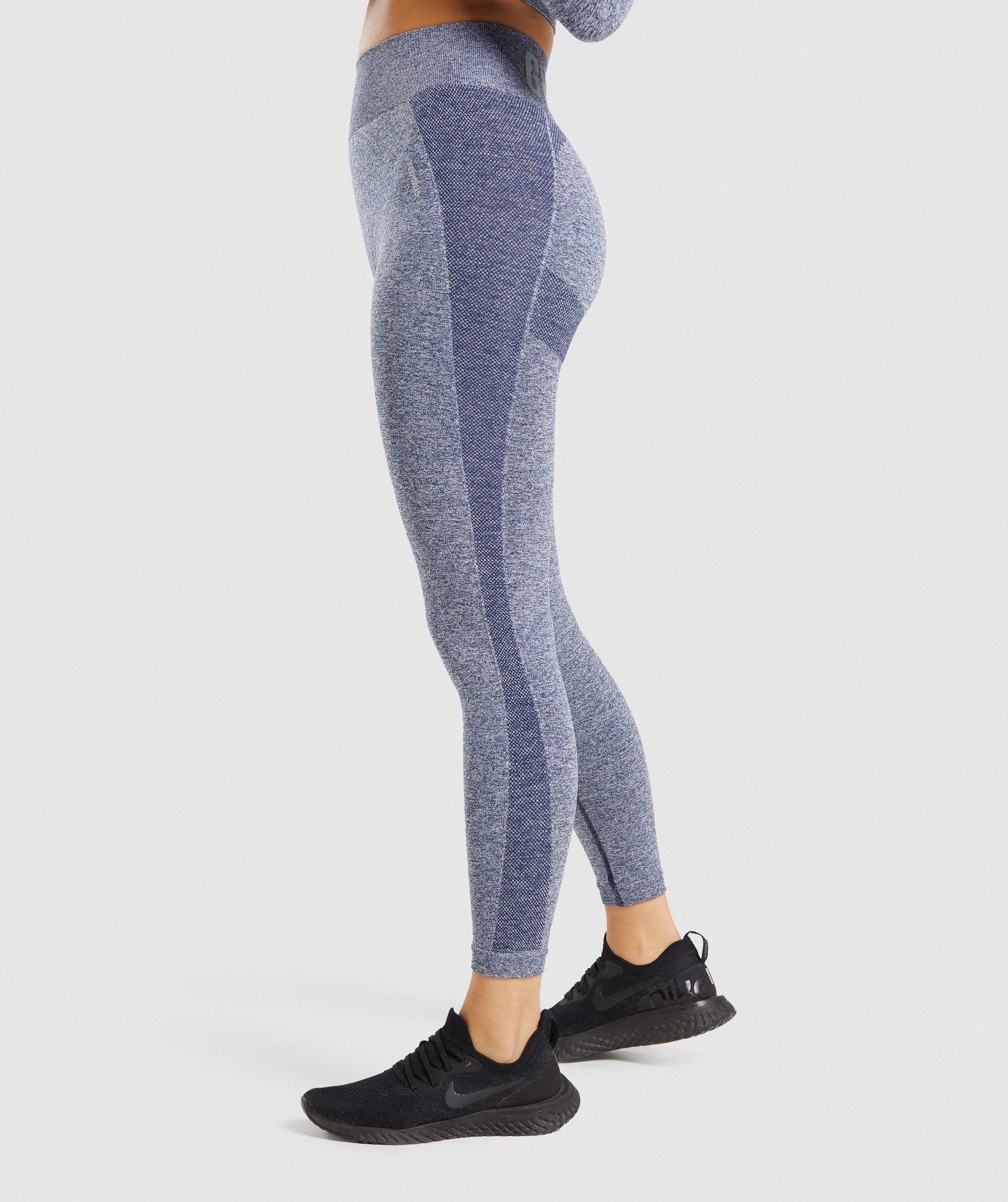Gymshark Flex High Waisted Leggings - Navy Marl/Light Grey Female Product Image