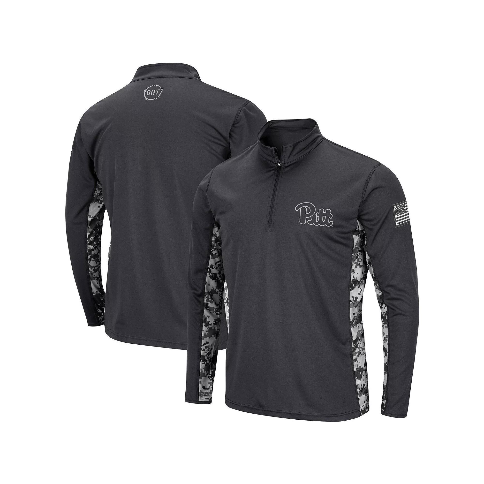 Men's Colosseum Charcoal Florida Gators OHT Military Appreciation Digi Camo Quarter-Zip Jacket, Size: Medium Product Image