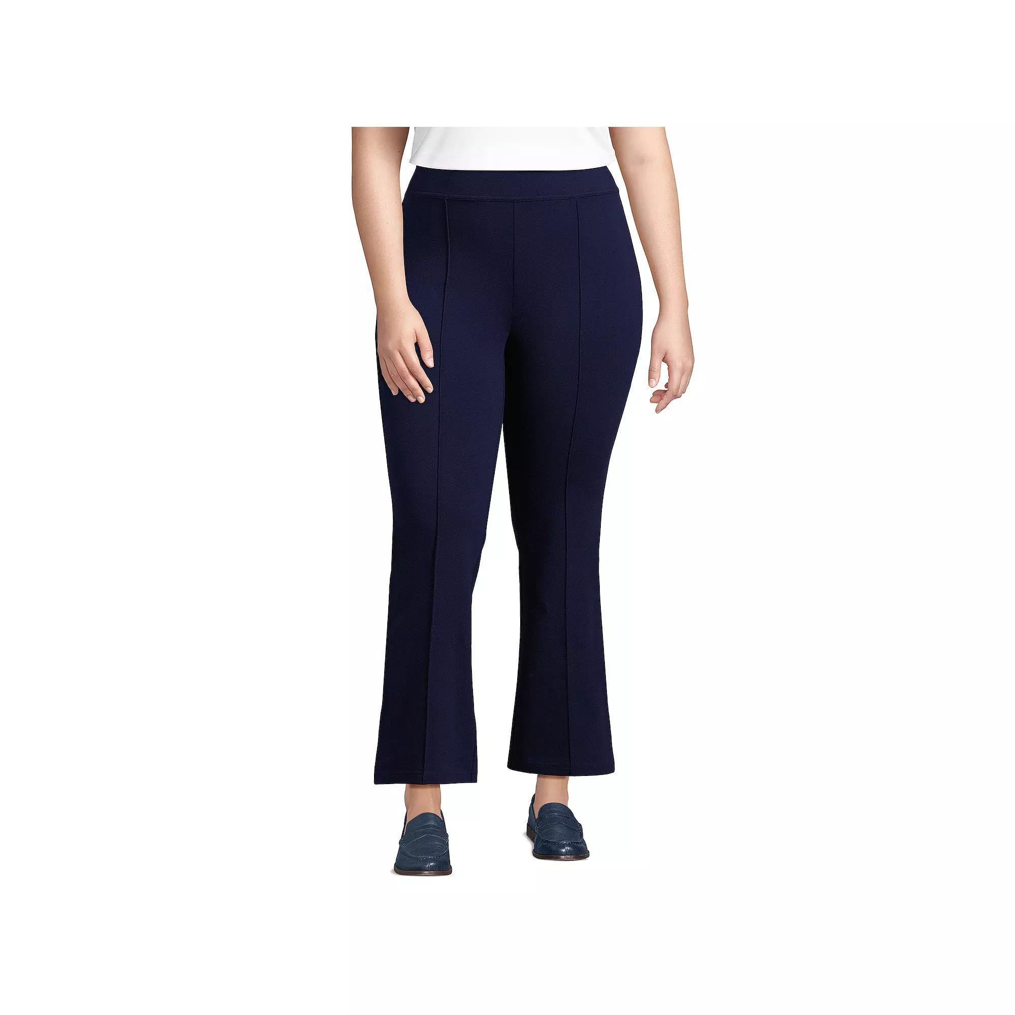 Plus Size Lands' End Starfish High-Rise Kick Flare Crop Pants, Women's, Size: 2XL, Deep  Blue Product Image