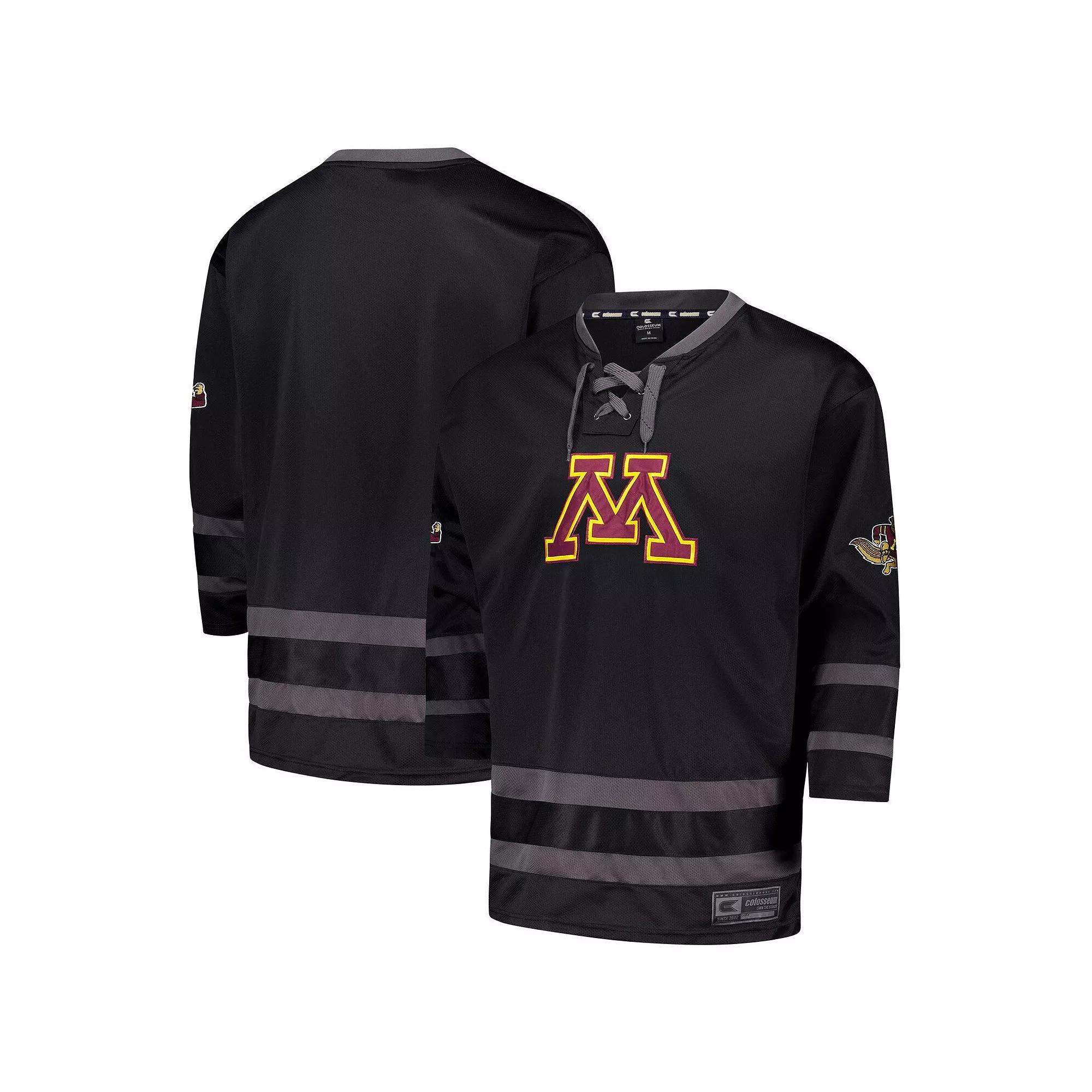Men's Colosseum Black Minnesota Golden Gophers On The Ice Hockey Jersey, Size: Large Product Image