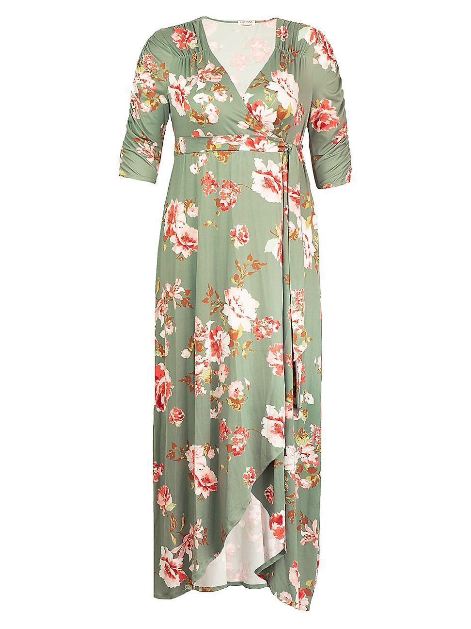 Womens Meadow Dream Floral Wrap Maxi Dress Product Image