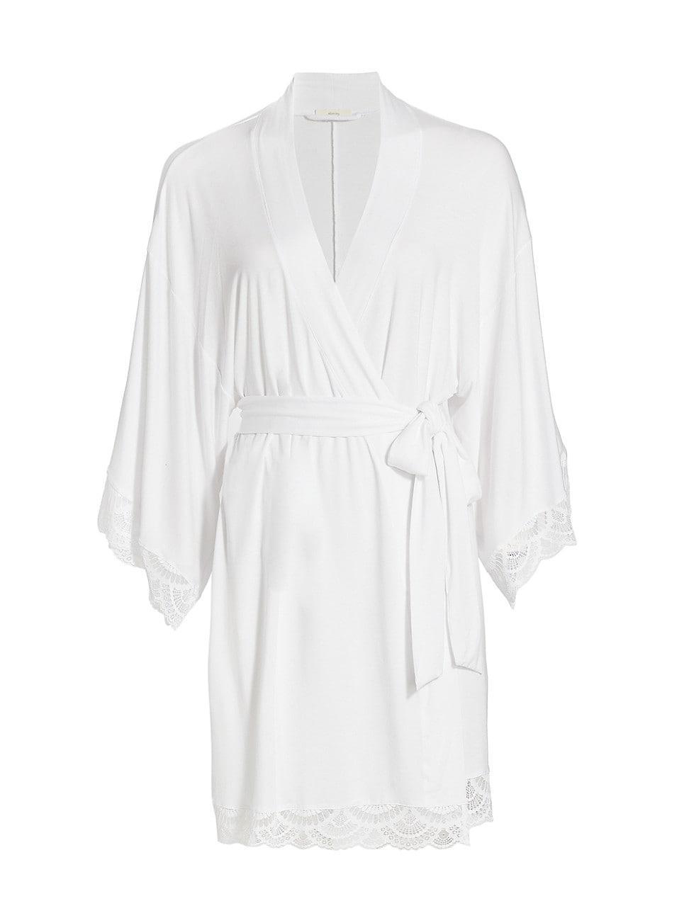 Womens Mariana Modal Lace-Trim Robe Product Image