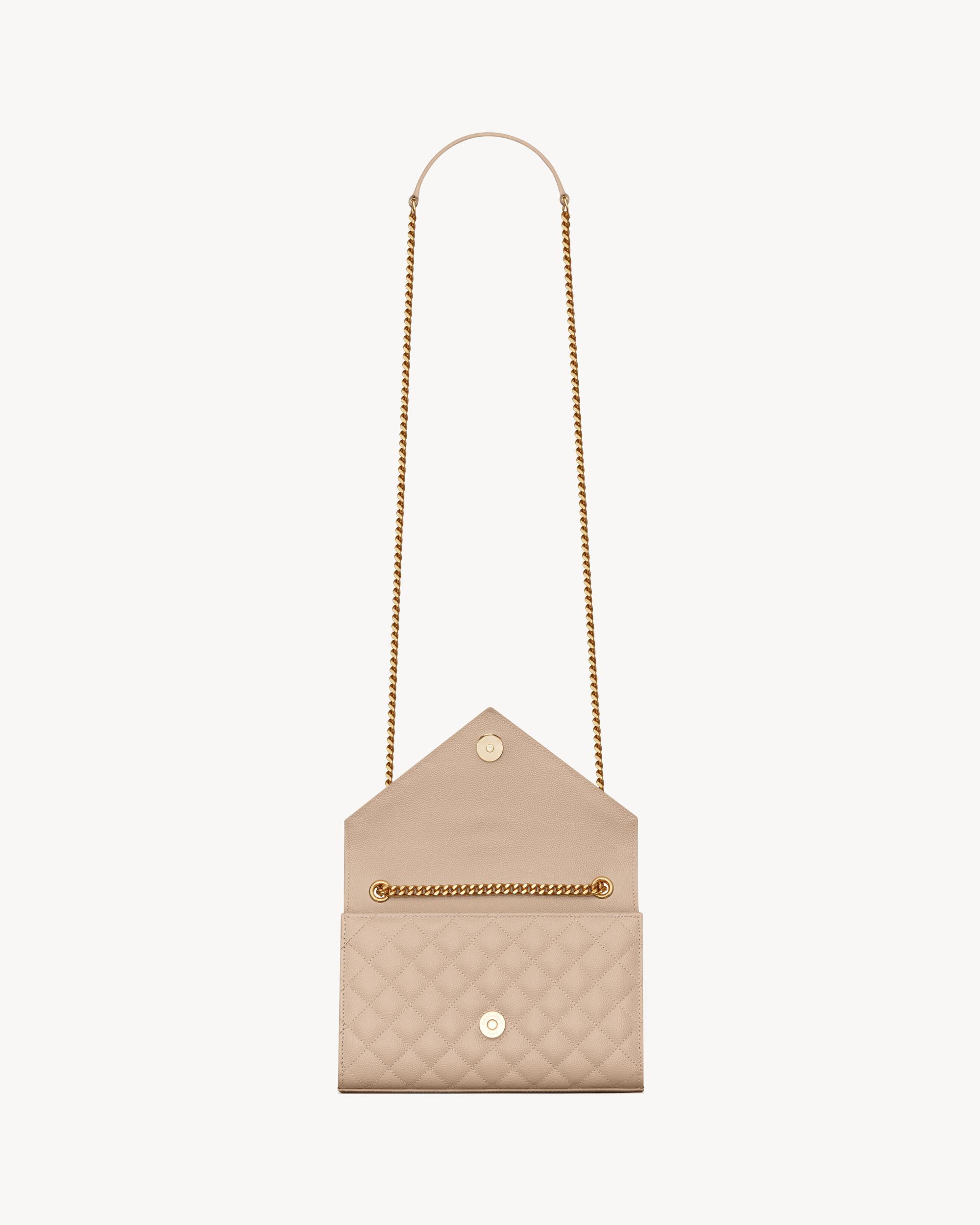 UPTOWN CHAIN WALLET IN GRAIN DE POUDRE EMBOSSED LEATHER Product Image
