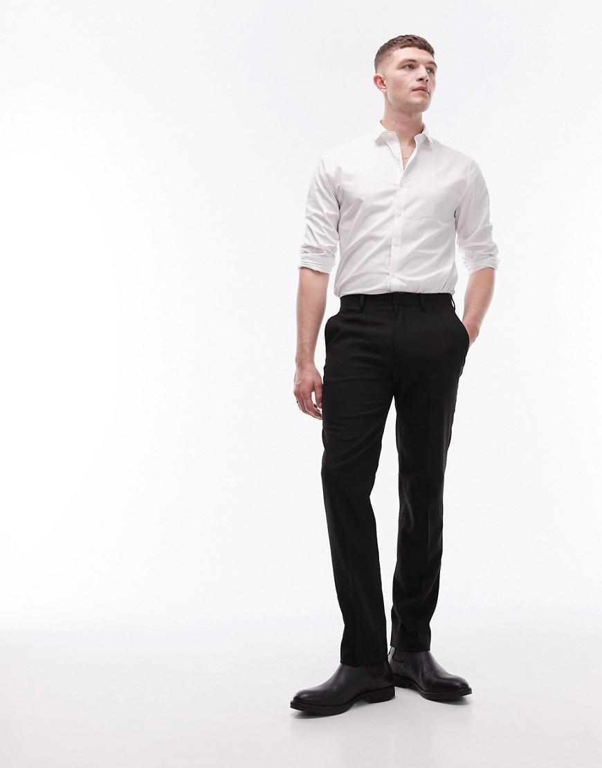Topman stretch slim textured suit pants Product Image
