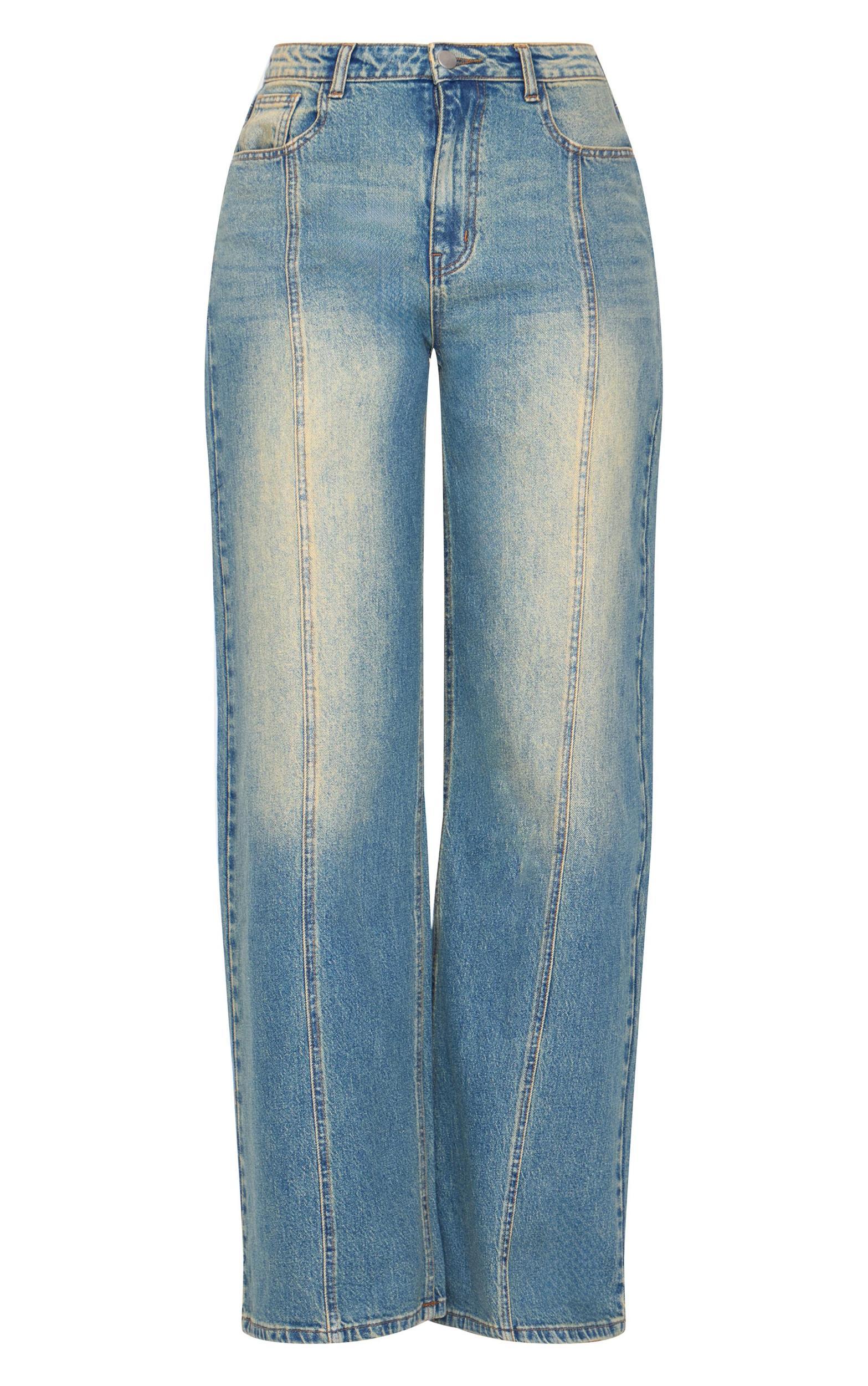 Tall Vintage Wash Wide Leg Jeans Product Image