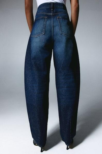 High Rise Barrel Leg Jeans Product Image