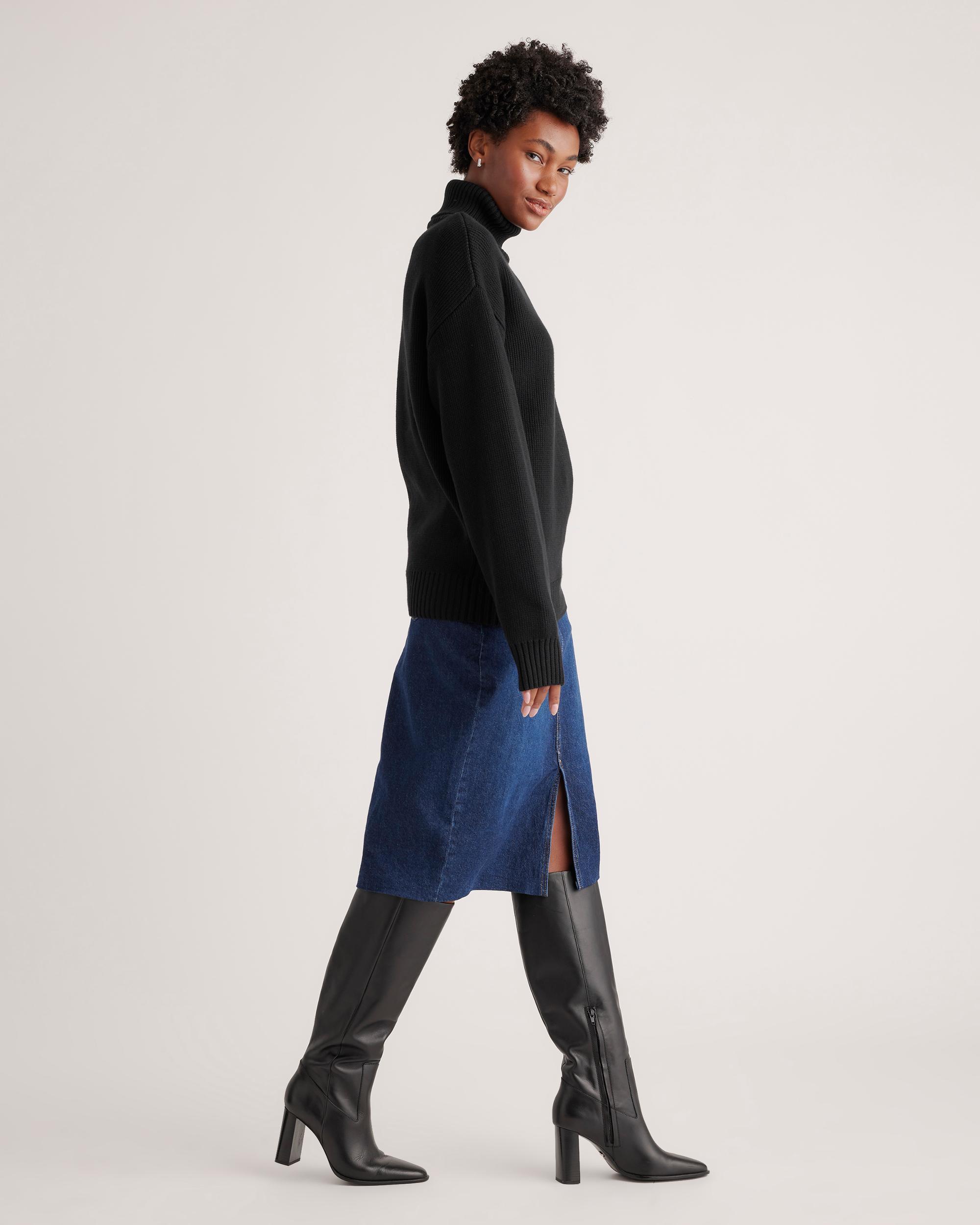 Quince | Women's Turtleneck Sweater Organic Cotton Product Image