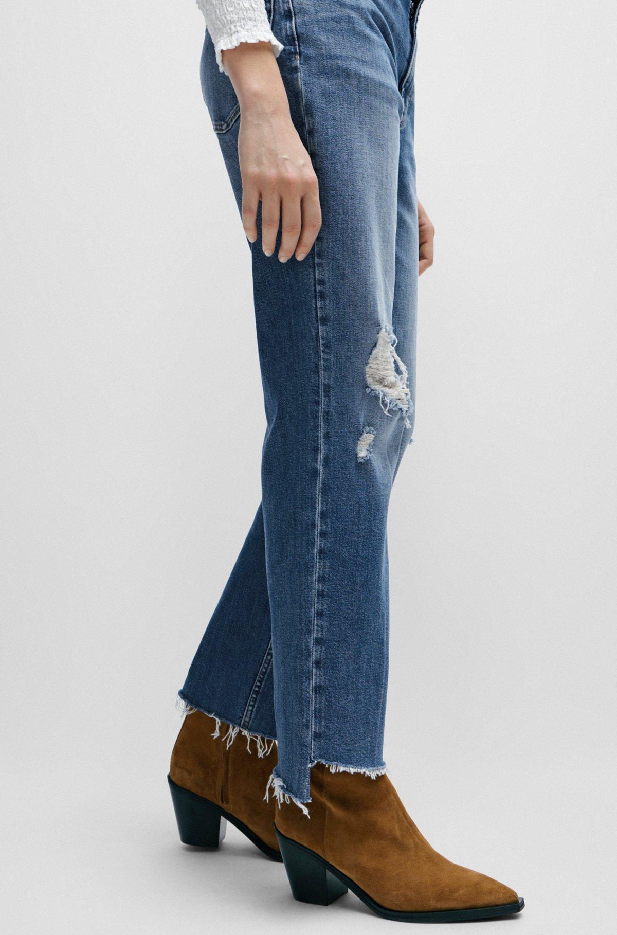 Slim-fit jeans in blue stretch denim Product Image