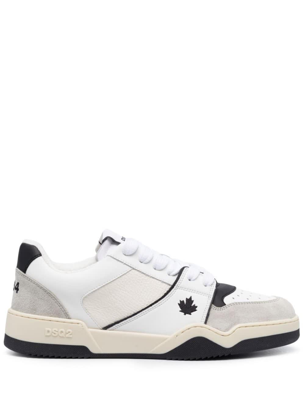 DSQUARED2 Spiker Low Top Sneakers In White Product Image