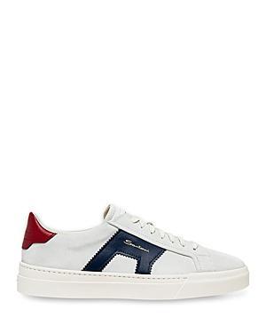 Santoni Mens Double Buckle Lace Up Sneakers Product Image
