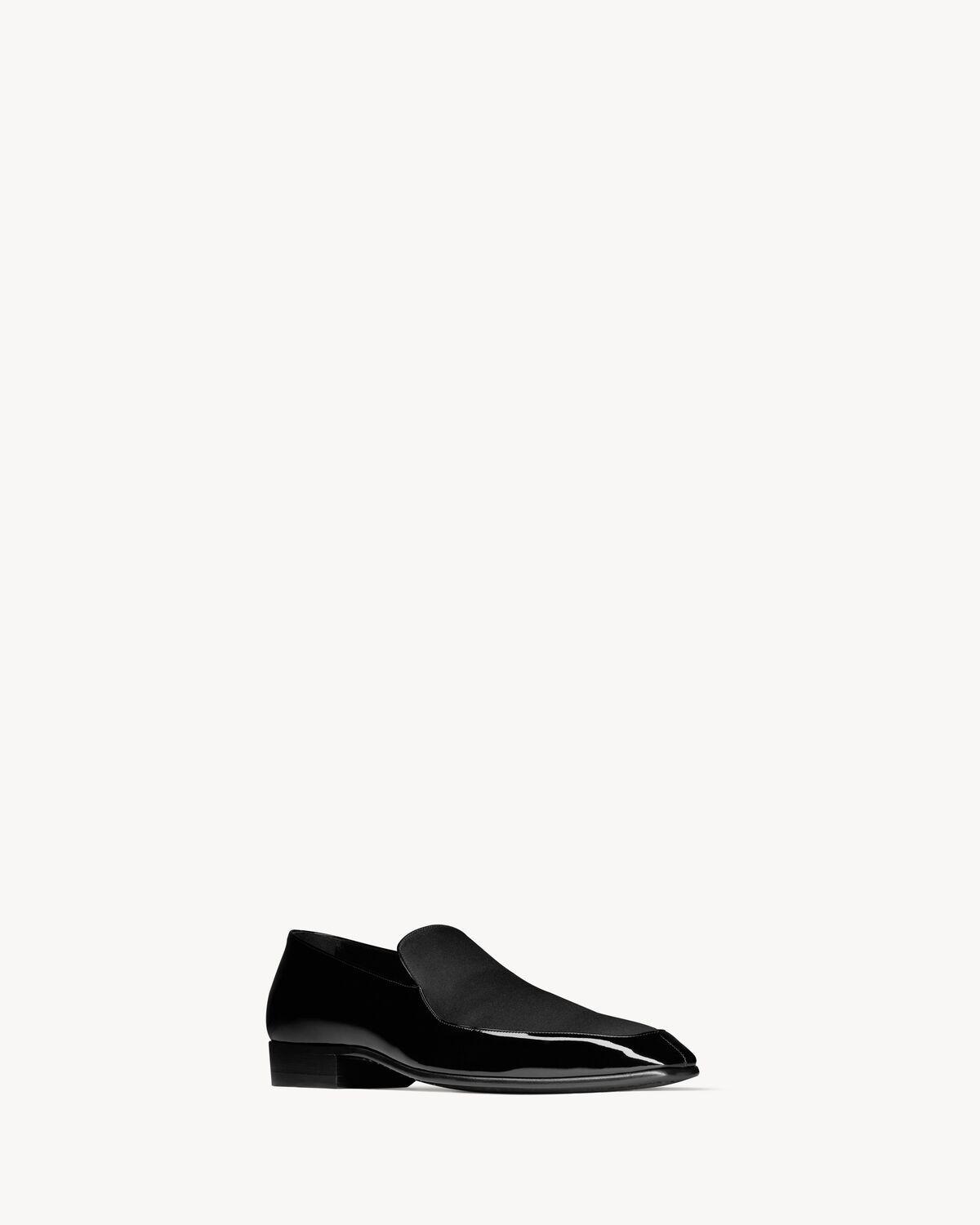 GABRIEL loafers in patent leather and silk satin | Saint Laurent | YSL.com Product Image