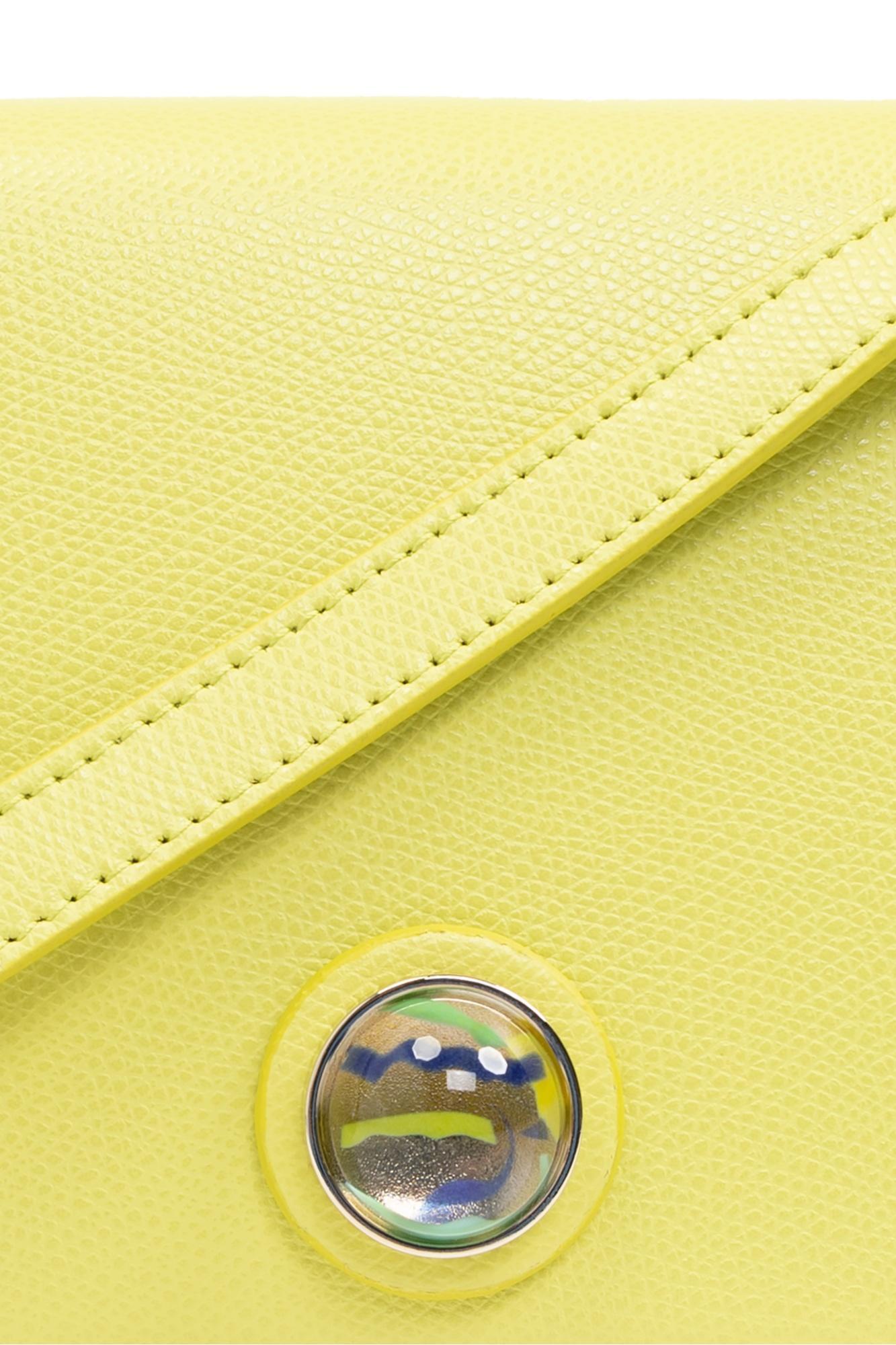 FURLA Sfera Leather Crossbody Bag In Yellow Product Image