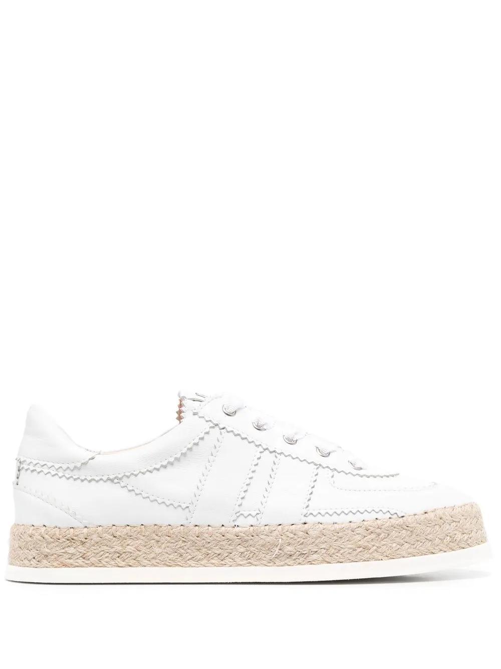 AGL ATTILIO GIUSTI LEOMBRUNI Lace-up Low-top Sneakers In White Product Image