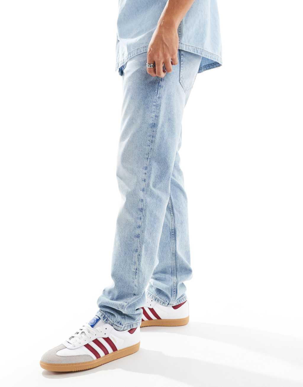 Calvin Klein Jeans authentic straight jeans in light wash Product Image