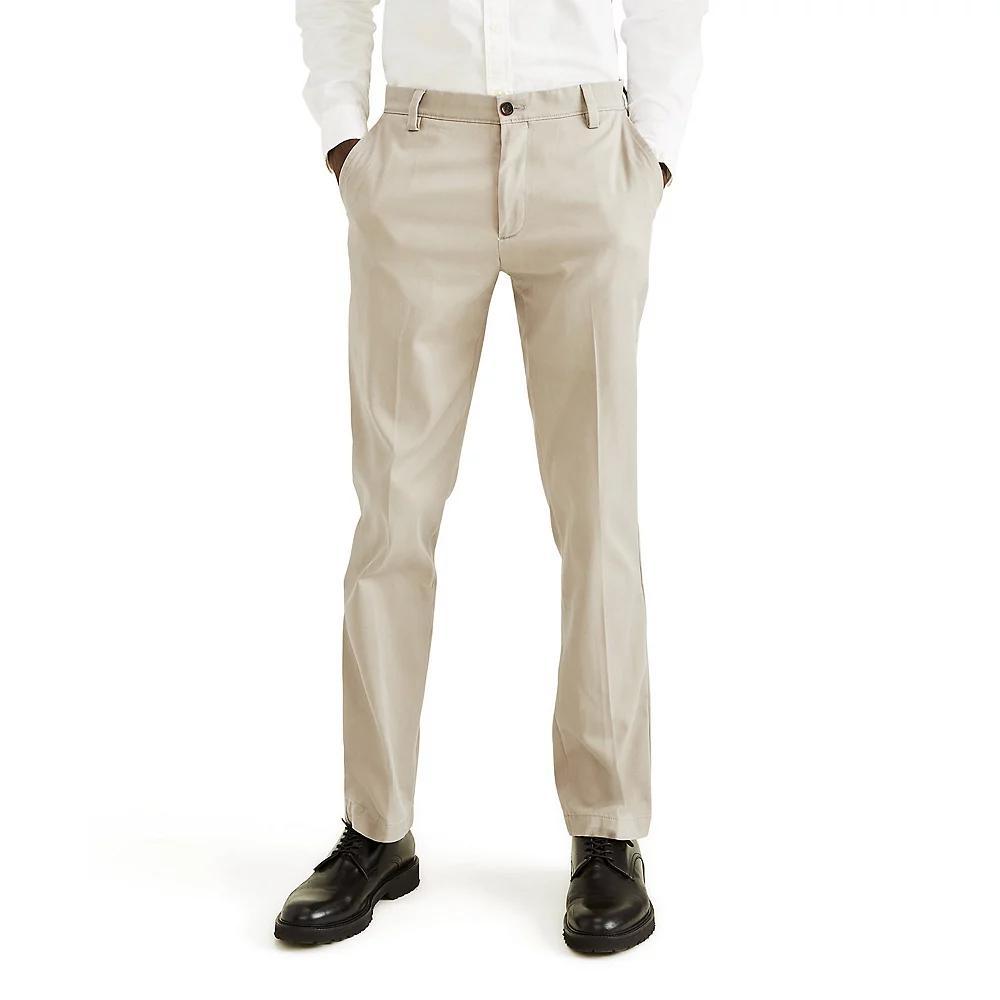 Men's Dockers® Stretch Easy Khaki Straight-Fit Flat-Front Pants, Size: 32 X 32, Black Product Image